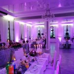 oświetlenie sali weselnej